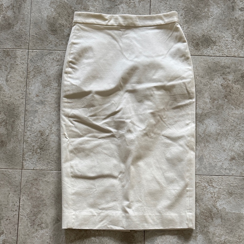 J.Crew No 3 Cream Pencil Skirt